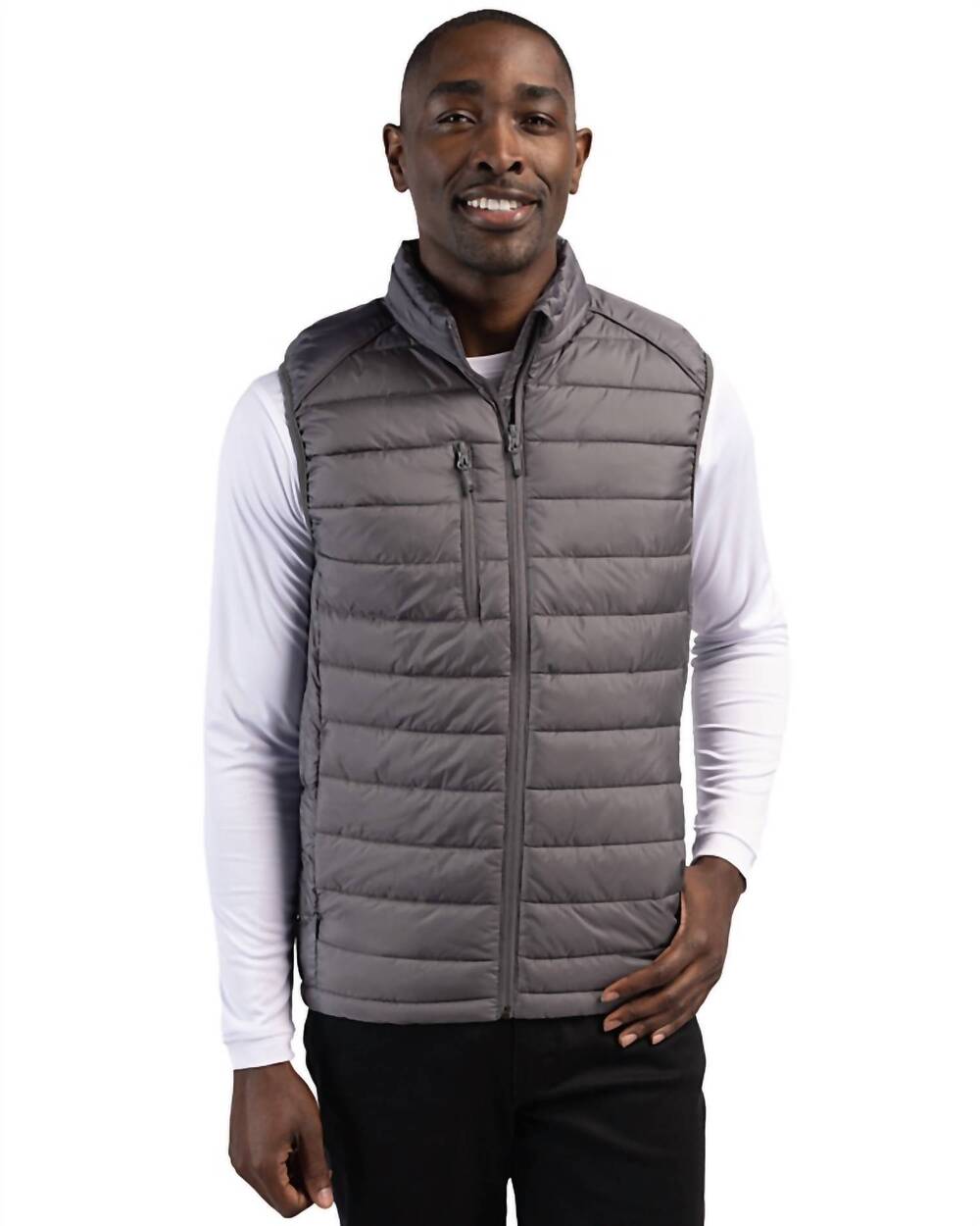 NEW CLIQUE hudson puffer vest in grey